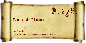 Mars Álmos névjegykártya